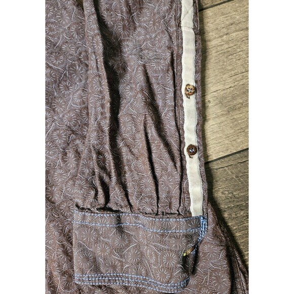 2 for $20 Pronto Uomo Dandelion Print Button Front Formal Dress Shirt Size XL - Picture 3 of 9